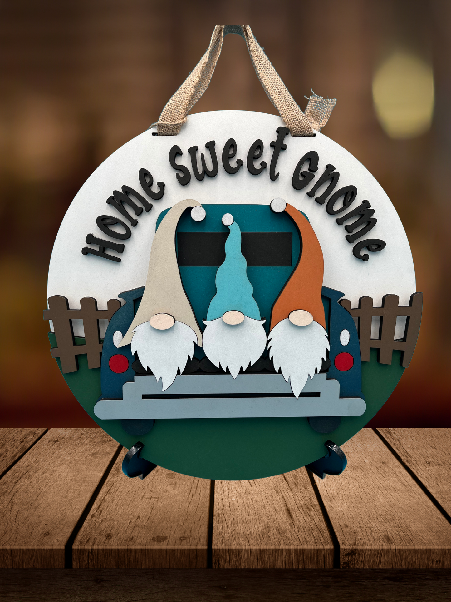 "Home Sweet Gnome" Door Sign