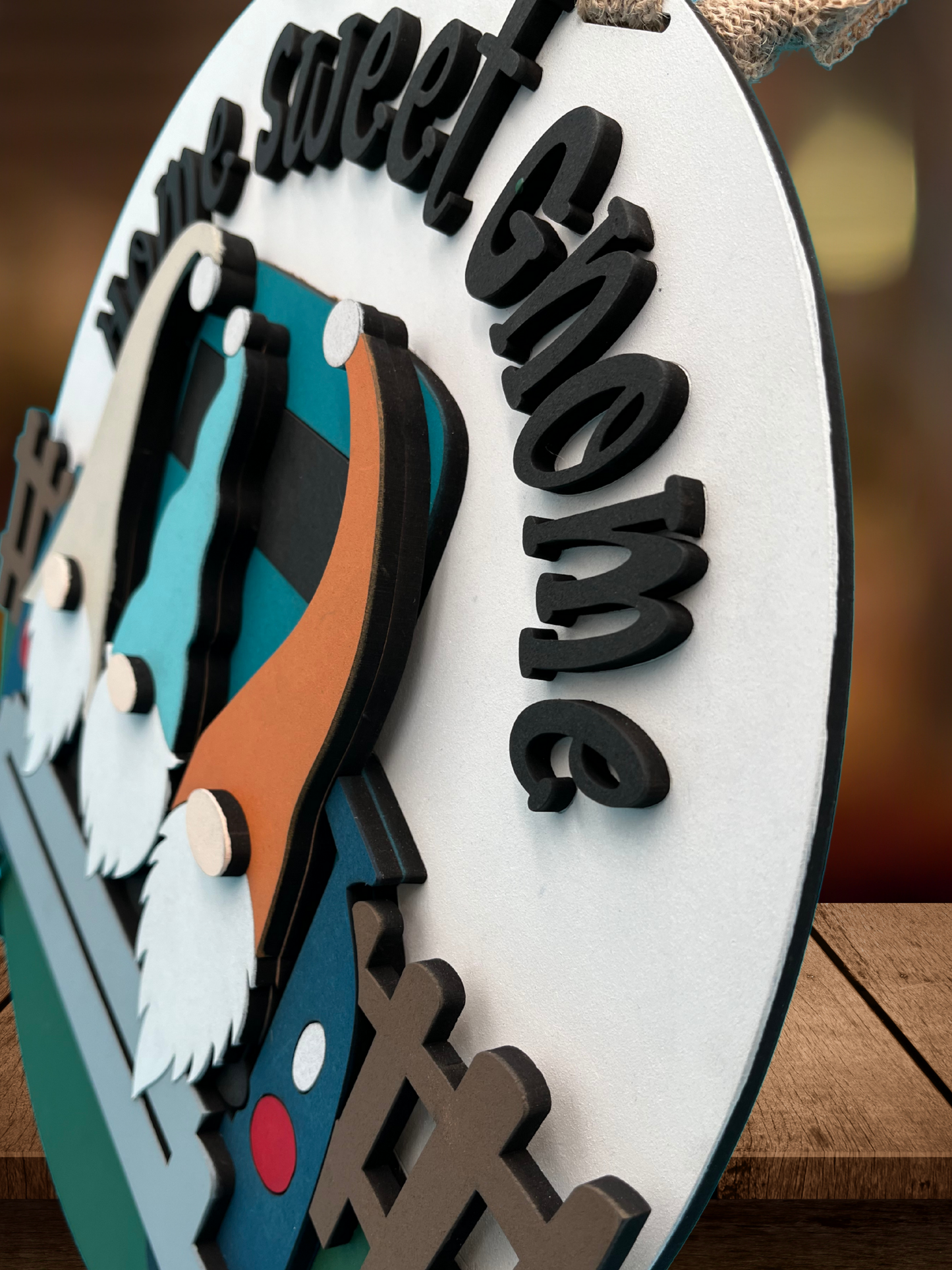 "Home Sweet Gnome" Door Sign