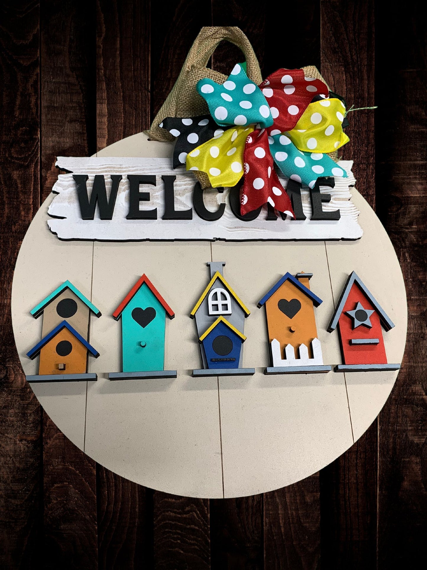 Welcome Birdhouses Door Sign