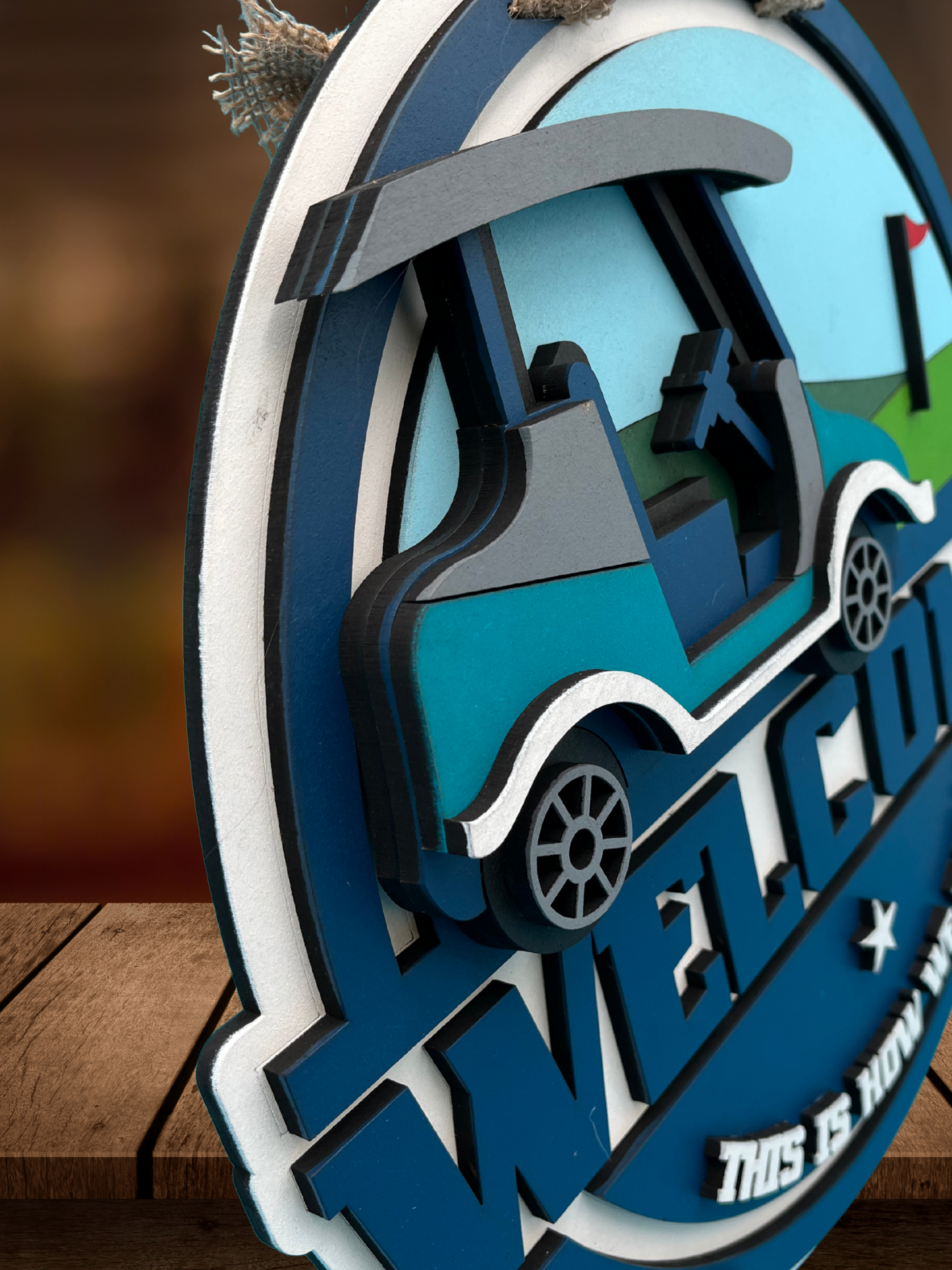 "This Is How We Roll" Golf Cart Door Sign
