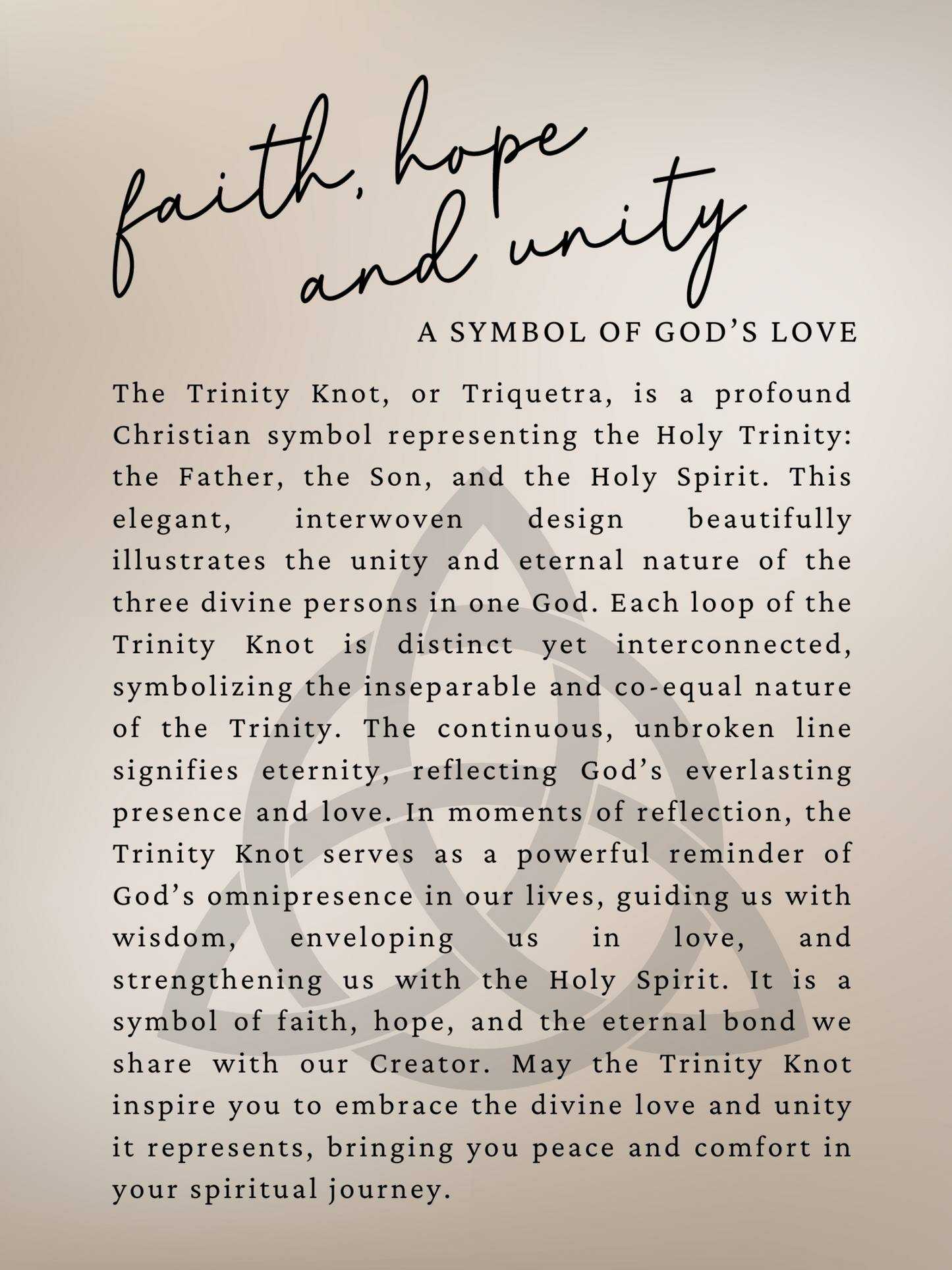 Trinity Knot Story Ornament