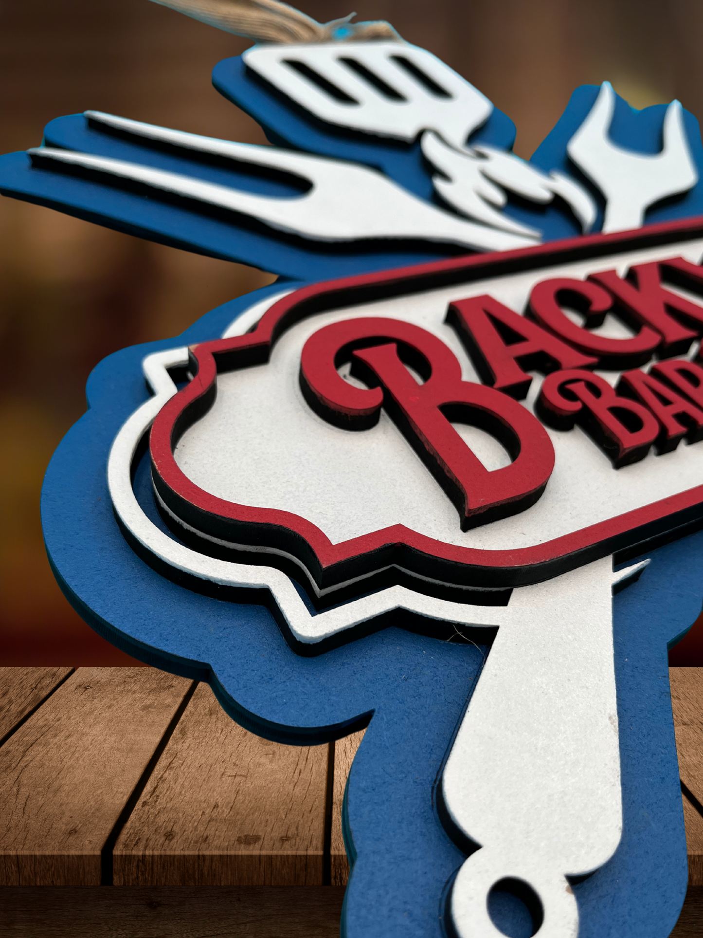 "Backyard Bar & Grill" Door Sign