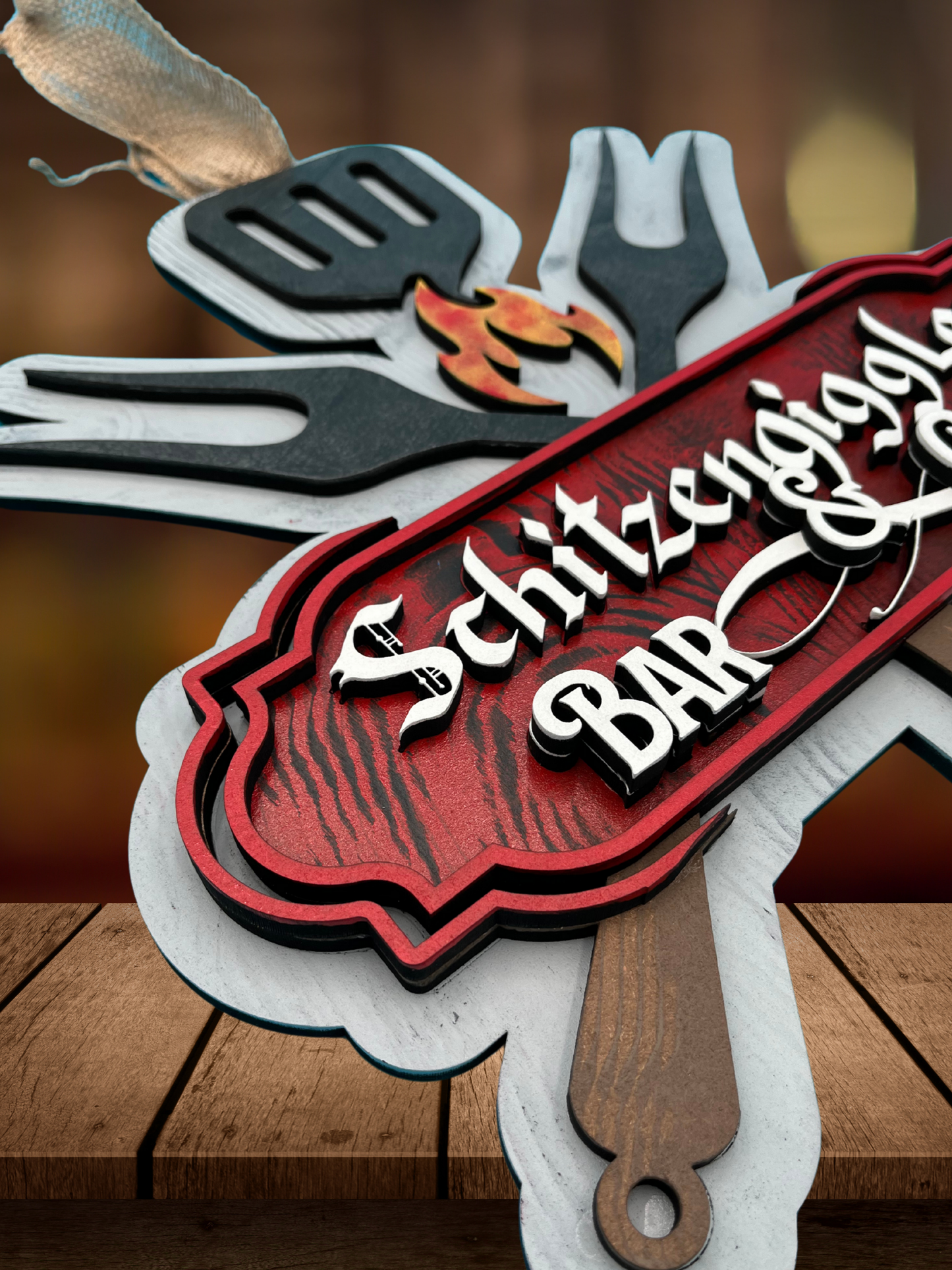 "Schitzengiggles Bar & Grill" Door Sign