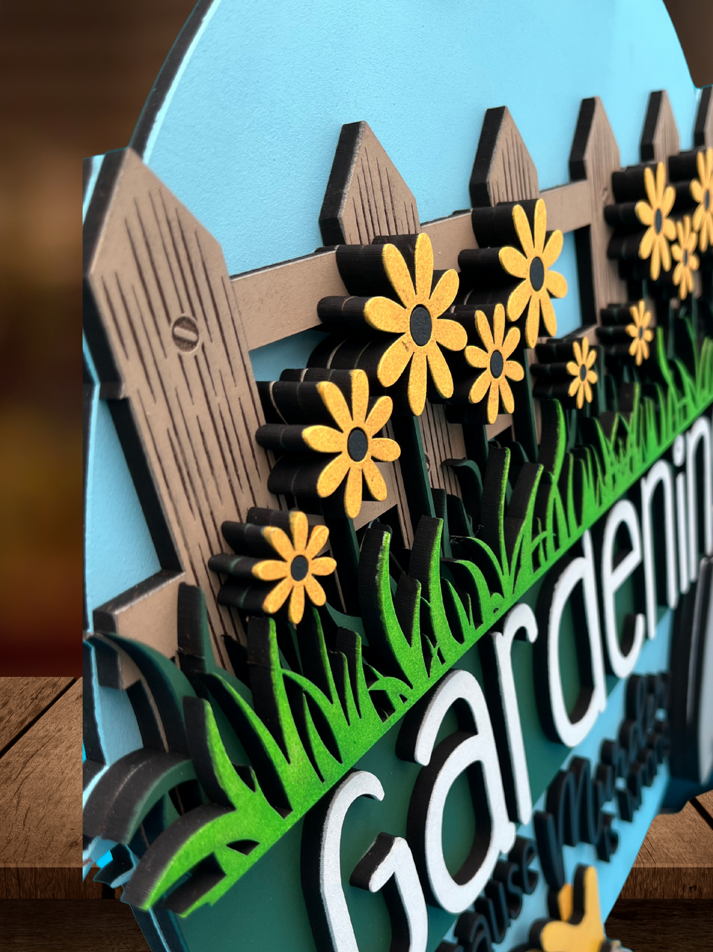 "Gardening Because Murder Is Wrong" Door Sign