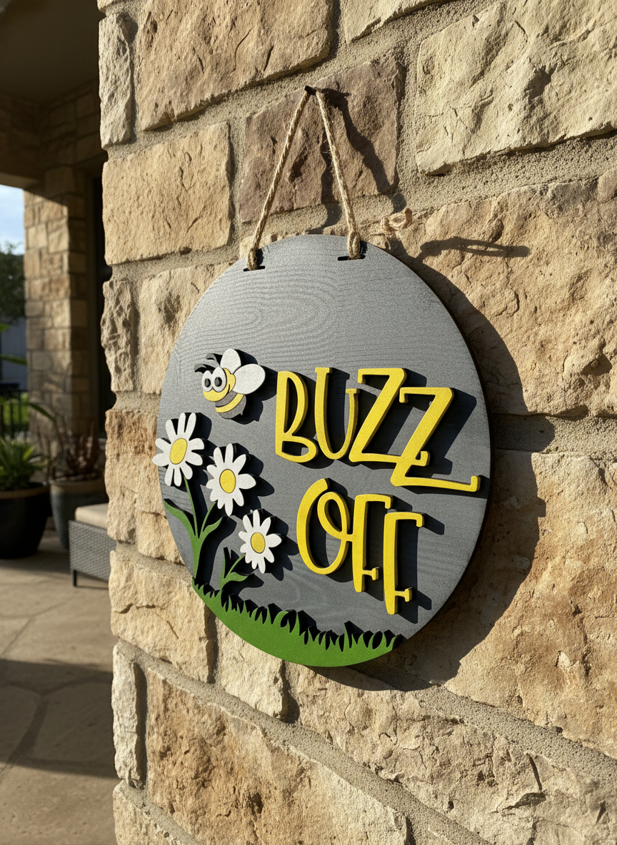 "Buzz Off" Door Hanger