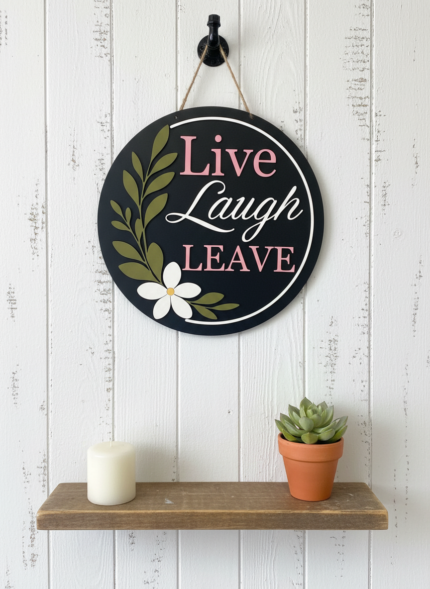 Live Love Leave Sign | Funny Wall Decor | Handmade Decor