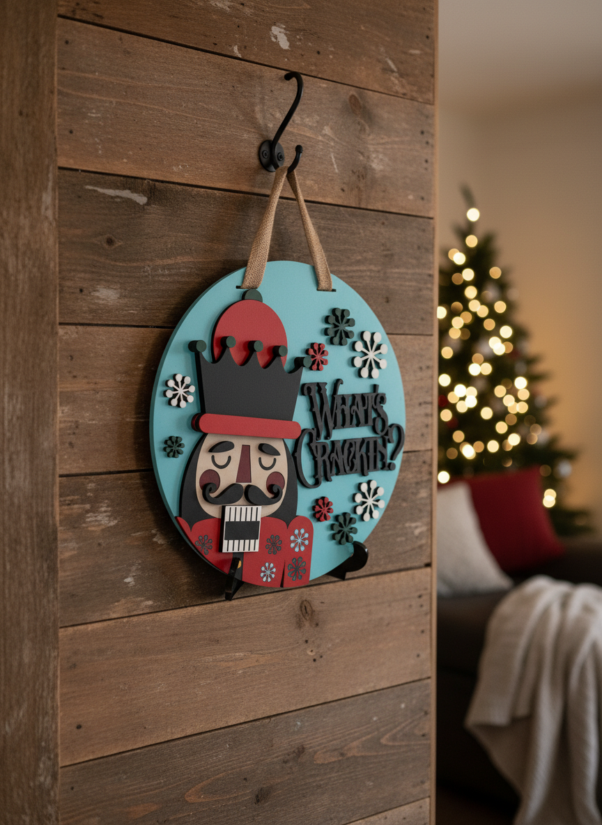 Nutcracker Door Sign – Classic Christmas & Holiday Front Door Décor