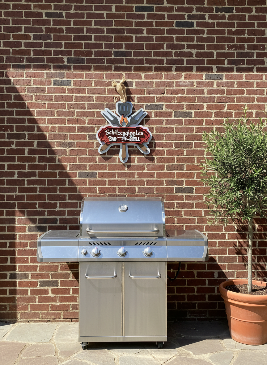 Schitzengiggles Bar & Grill Door Sign – Handcrafted Humorous Home & Bar Décor