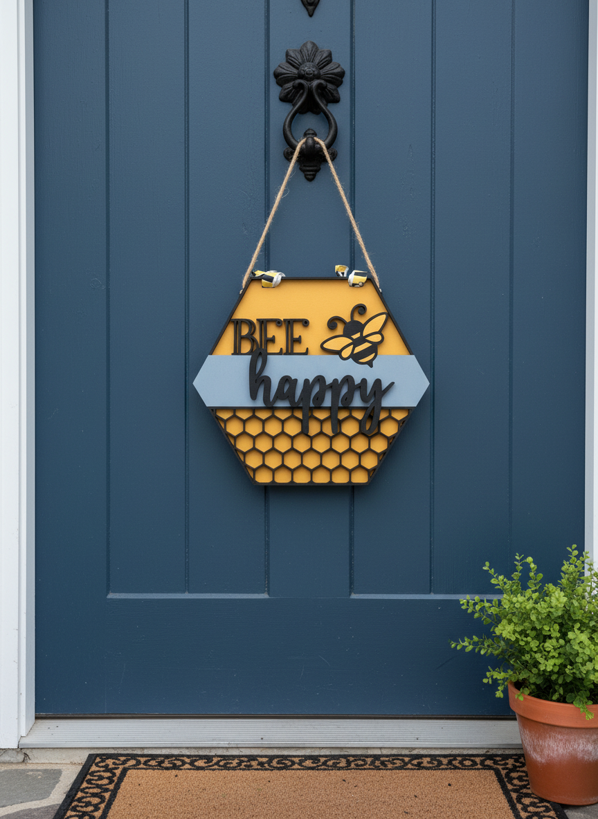 "BEE Happy" Door Sign