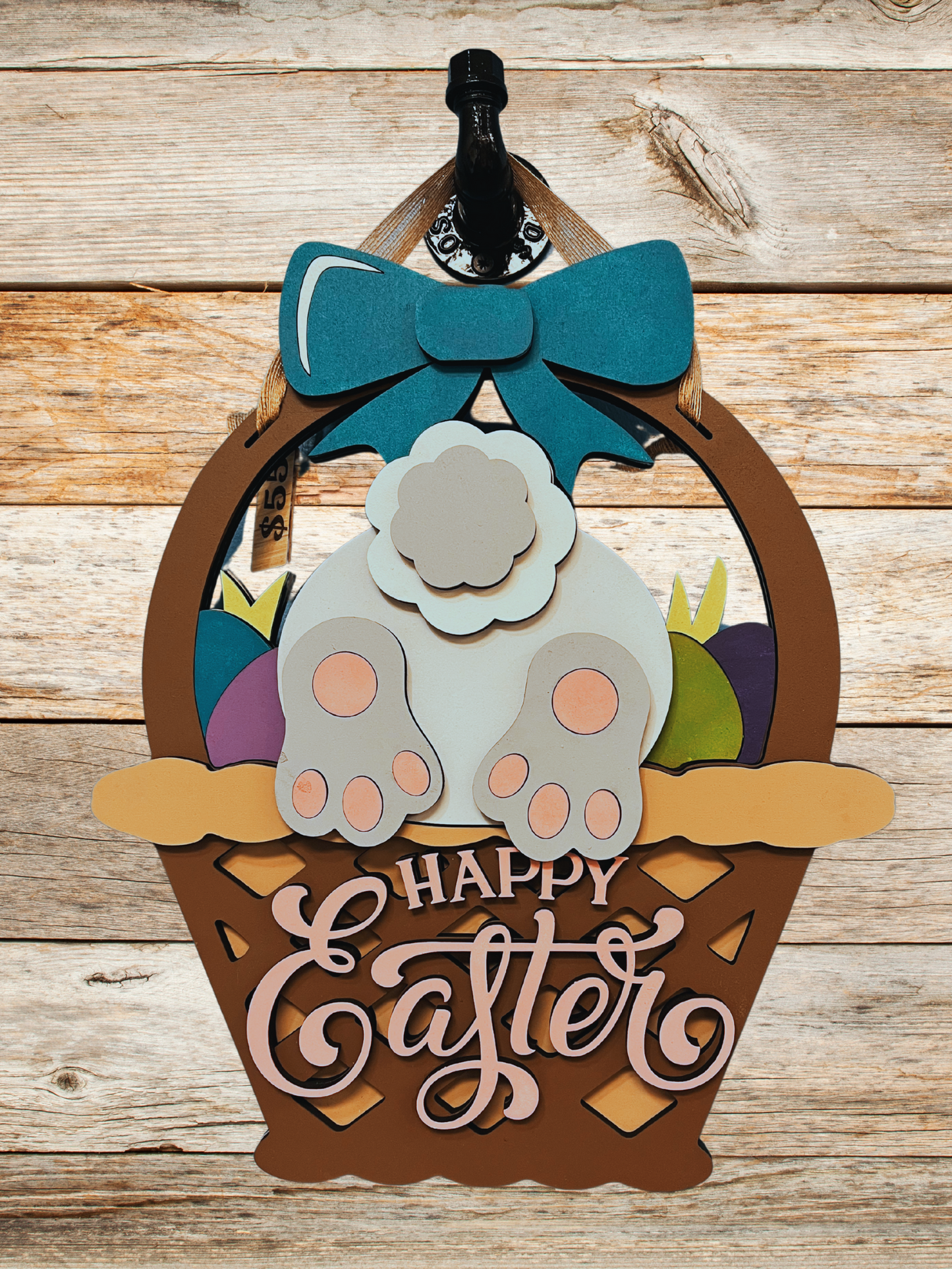 Easter Bunny Basket Door Sign