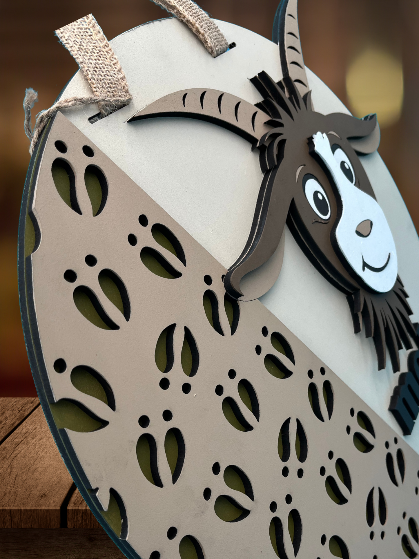 Quirky "Meh" Goat Door Sign - Embrace Playful Charm