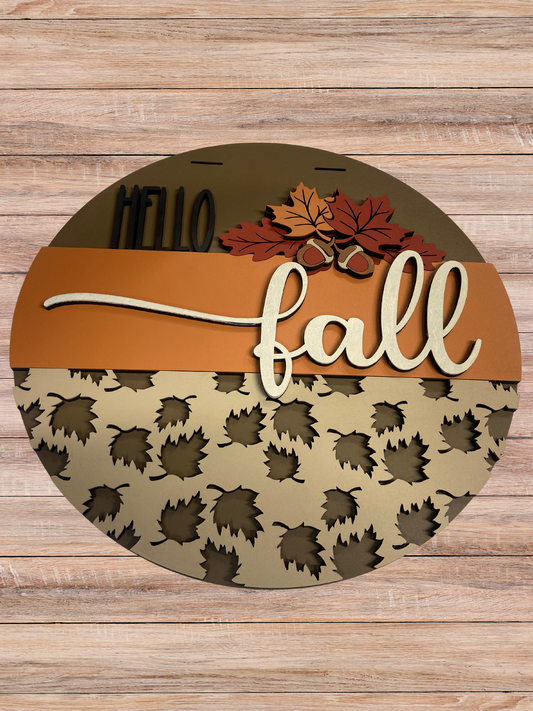 Fall Door Sign with Autumn Design