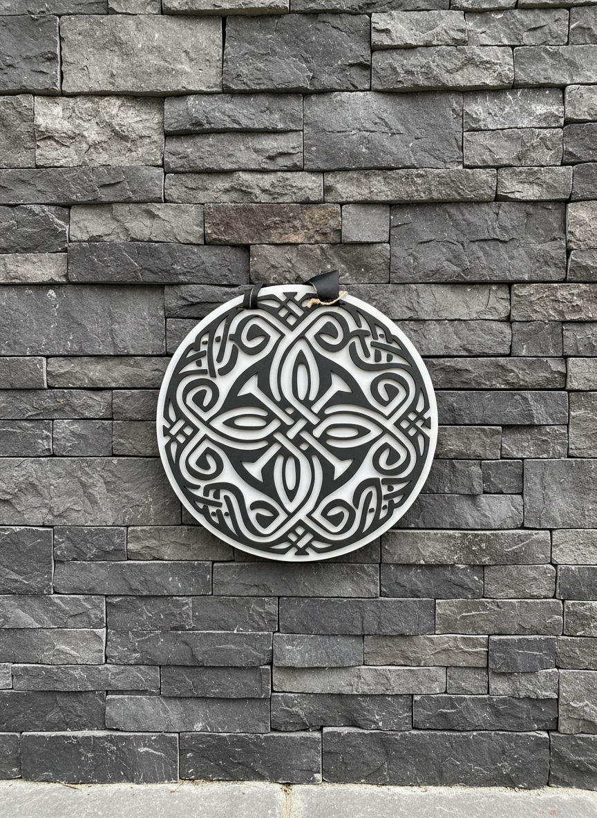 Viking Shield Door Sign – Norse Warrior Front Door & Scandinavian Decor