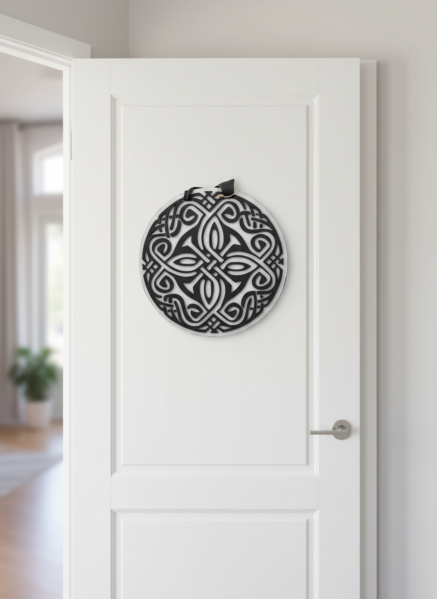 Viking Shield Door Sign – Norse Warrior Front Door & Scandinavian Decor