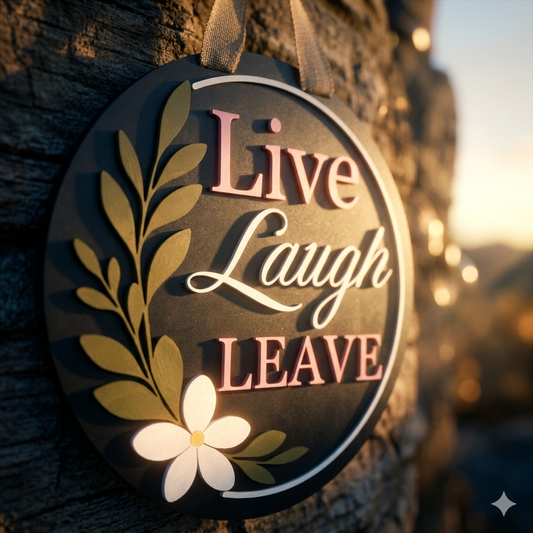 Live Love Leave Sign | Funny Wall Decor | Handmade Decor