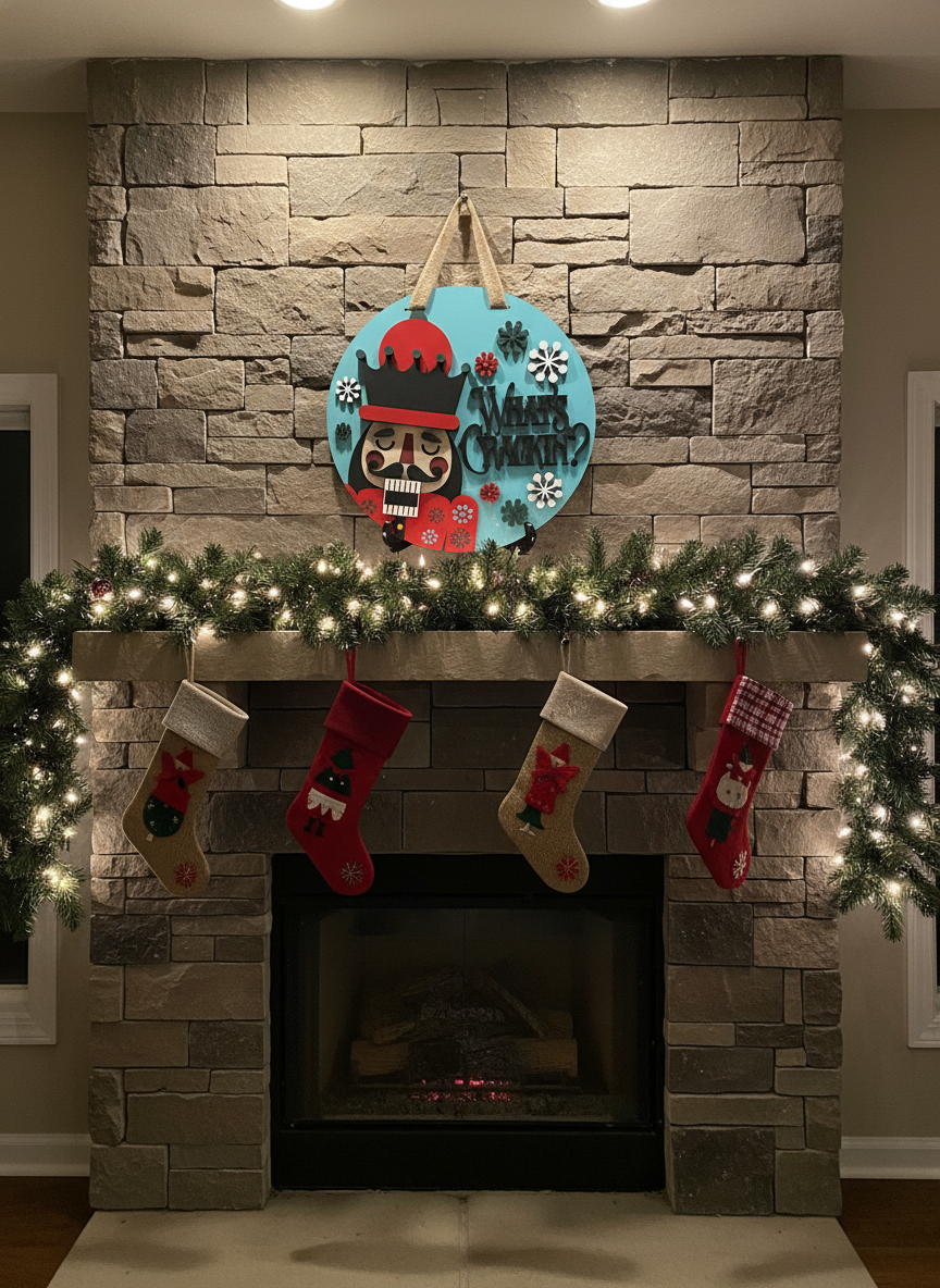 Nutcracker Door Sign – Classic Christmas & Holiday Front Door Décor