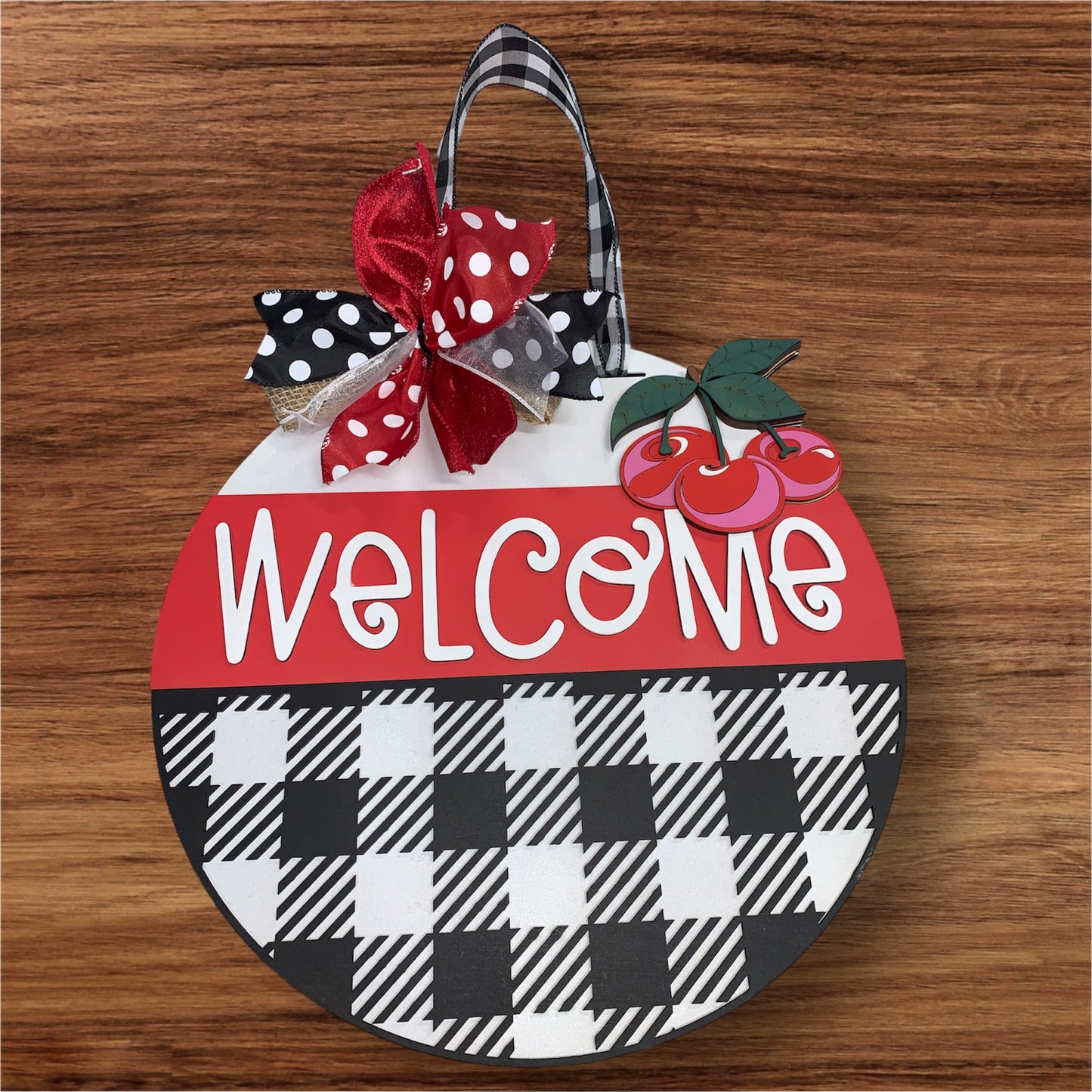 Welcome Cherries Door Sign