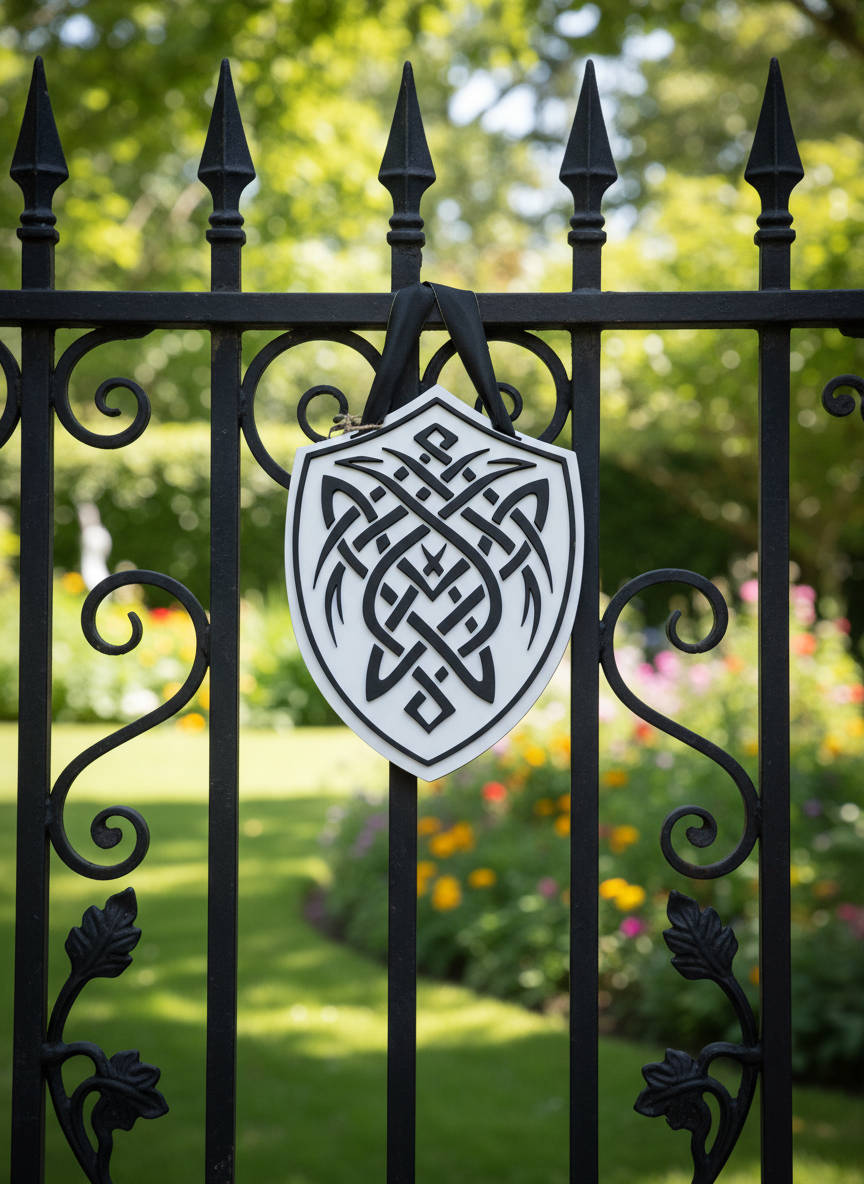 Viking Shield Door Sign – Norse Warrior Front Door & Scandinavian Decor