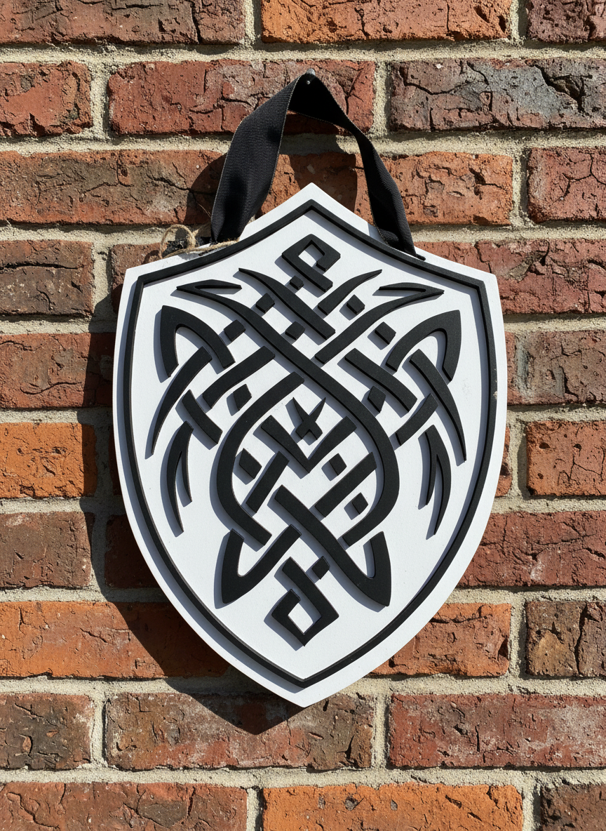 Viking Shield Door Sign – Norse Warrior Front Door & Scandinavian Decor