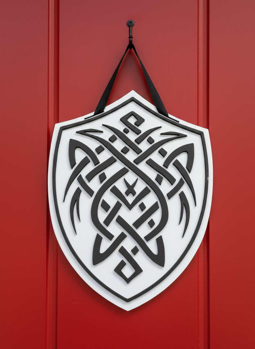 Viking Shield Door Sign – Norse Warrior Front Door & Scandinavian Decor