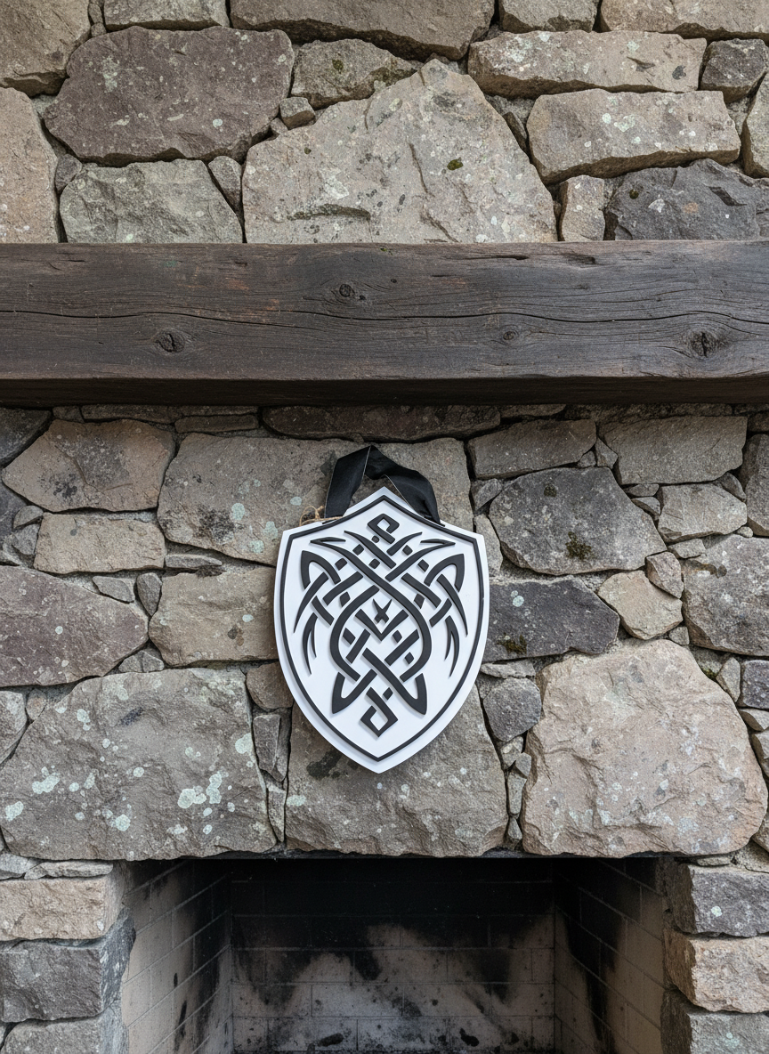 Viking Shield Door Sign – Norse Warrior Front Door & Scandinavian Decor