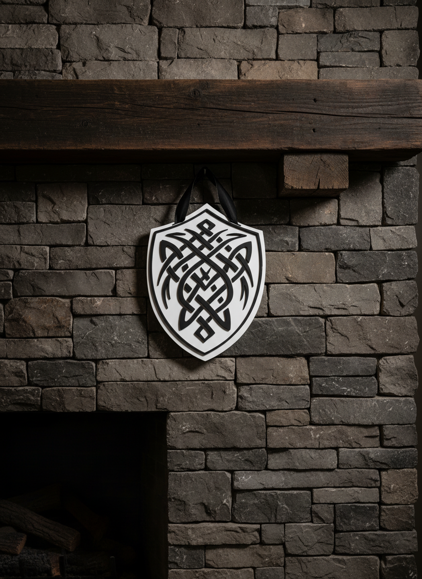 Viking Shield Door Sign – Norse Warrior Front Door & Scandinavian Decor