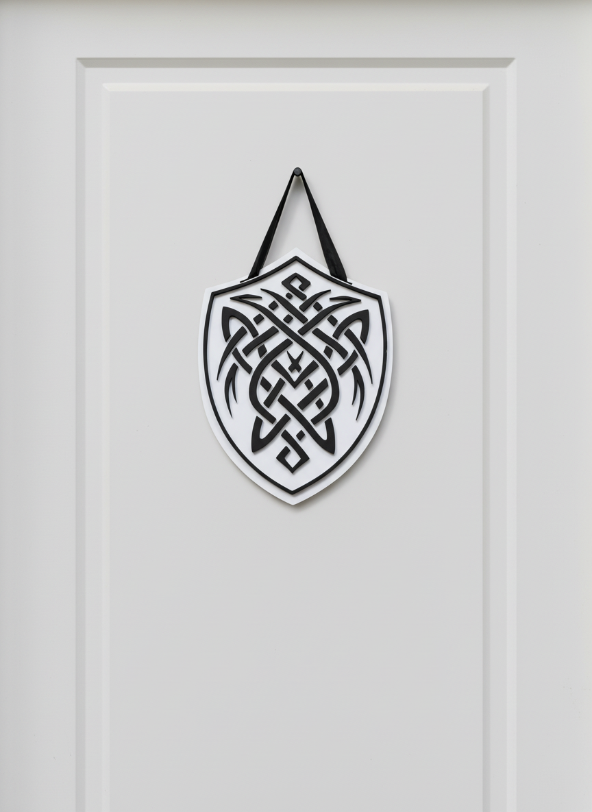 Viking Shield Door Sign – Norse Warrior Front Door & Scandinavian Decor