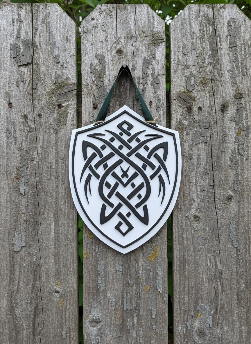 Viking Shield Door Sign – Norse Warrior Front Door & Scandinavian Decor