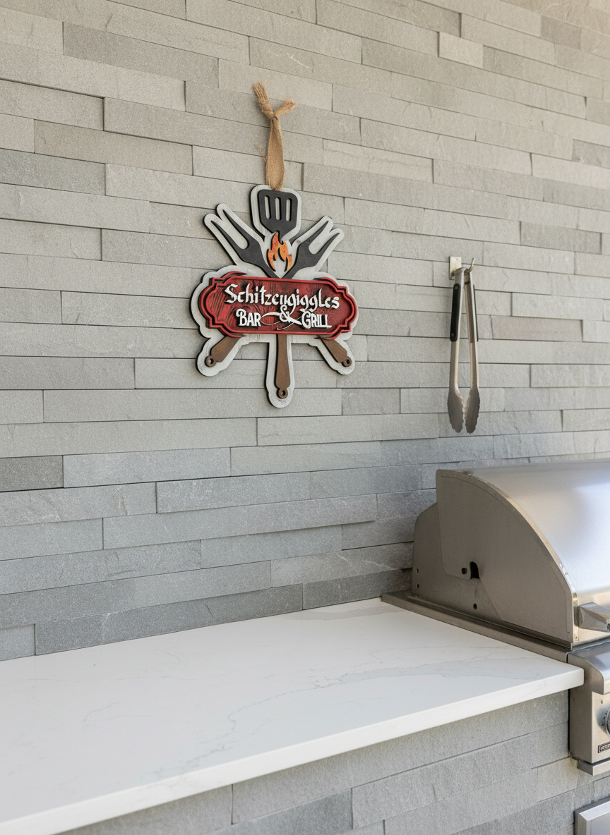 Schitzengiggles Bar & Grill Door Sign – Handcrafted Humorous Home & Bar Décor