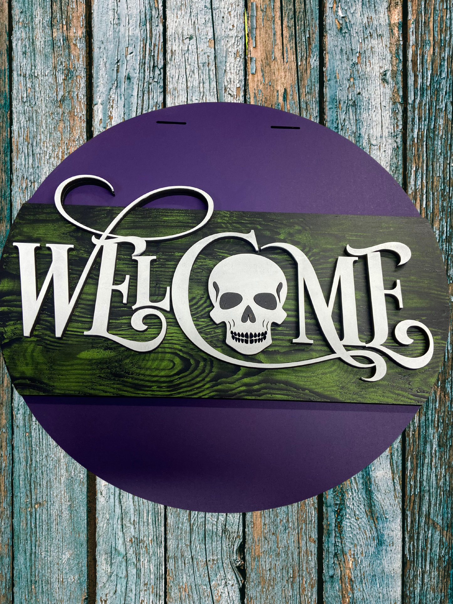 Spooky Gothic "Welcome" Door Sign